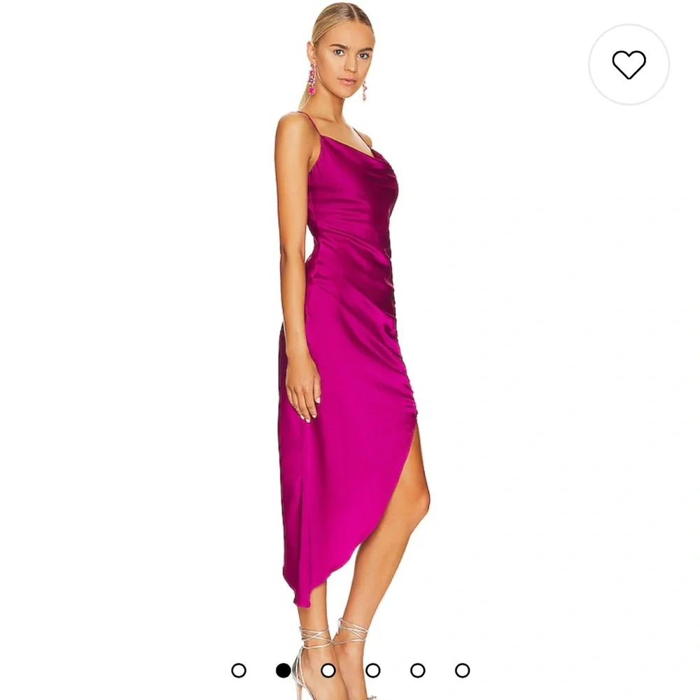 ASTR rhinestone midi slit dress - Picture 2 of 5